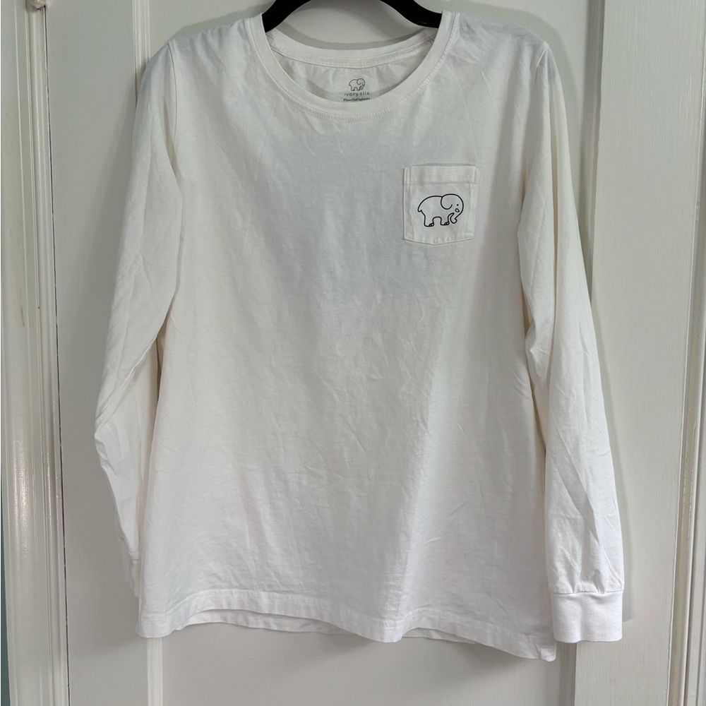 Ivory Ella White Long Sleeve Kids Tee
